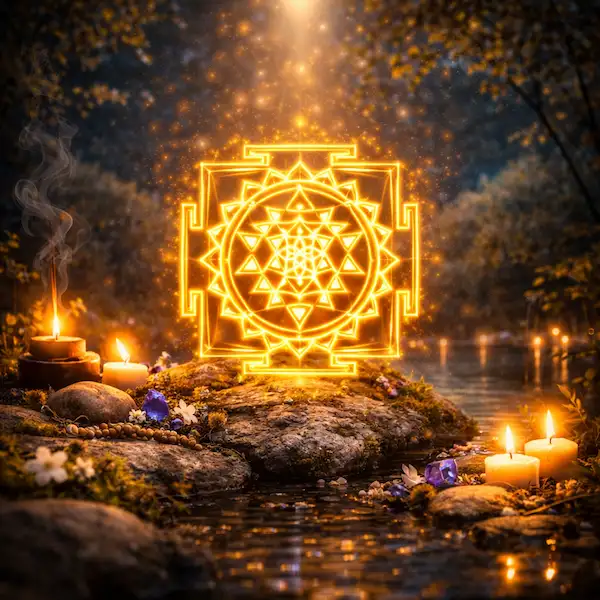 sri yantra symbol hellig geometri manifestation og universel balance energi