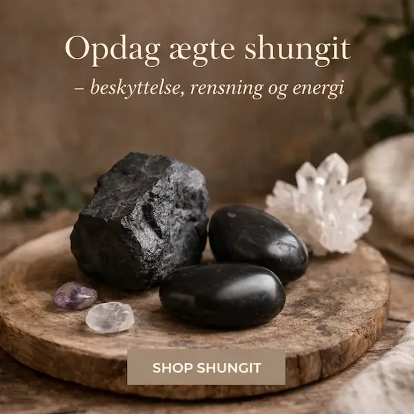 Ægte shungit sten med krystaller til beskyttelse og energirensning i hjemmet