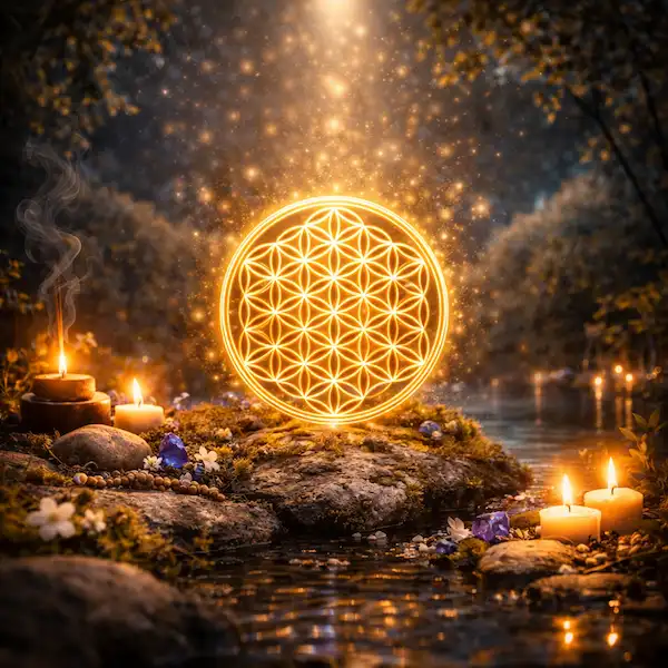 flower of life symbol hellig geometri universets energi og balance betydning