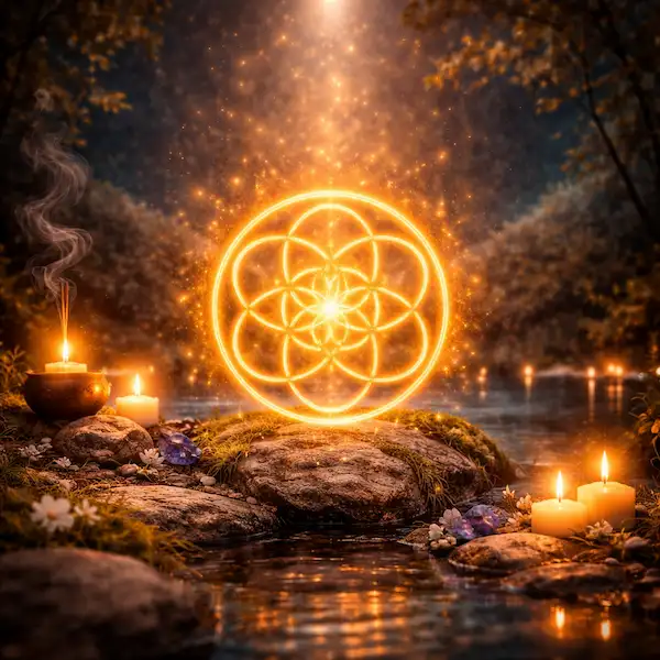 seed of life symbol hellig geometri skabelse nye begyndelser spirituel betydning