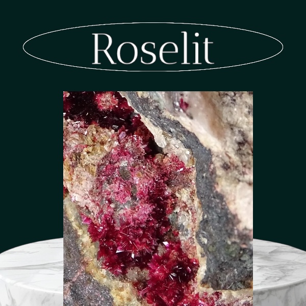 Et billede af en Roselit krystal