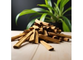 palo santo tr� der ligger i en bunke p� et bord