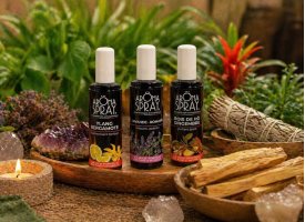 Smudgespray med �teriske olier i tre varianter til renselse, ro og positiv energi i naturligt milj�