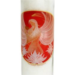 Palmevokslys i glas - lotus angel of love