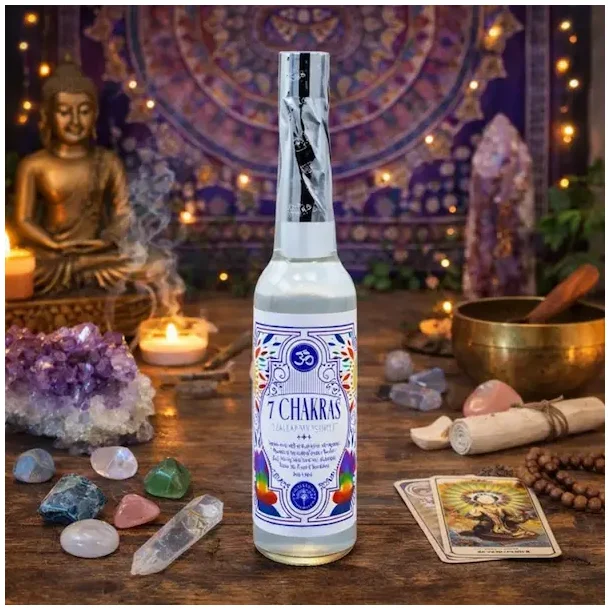 7 Chakra Rensende Vand 221 ml � Balance mellem Krop og Sind