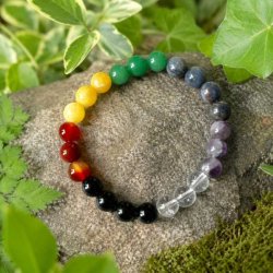 7 Chakra Armb�nd | 8 mm Krystalperler