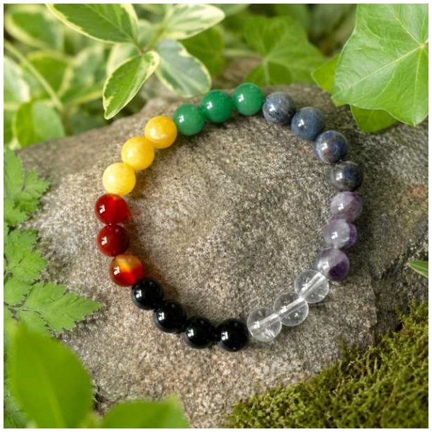 7 Chakra Armb�nd | 8 mm Krystalperler