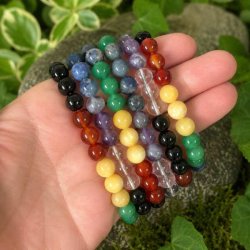 7 Chakra Armb�nd | 8 mm Krystalperler