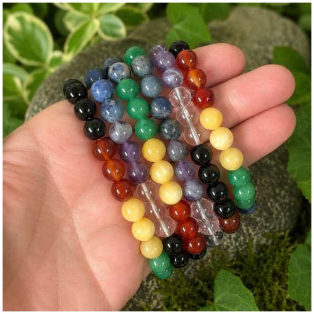 7 Chakra Armb�nd | 8 mm Krystalperler