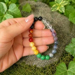 7 Chakra Armb�nd | 8 mm Krystalperler