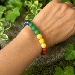 7 Chakra Armb�nd | 8 mm Krystalperler