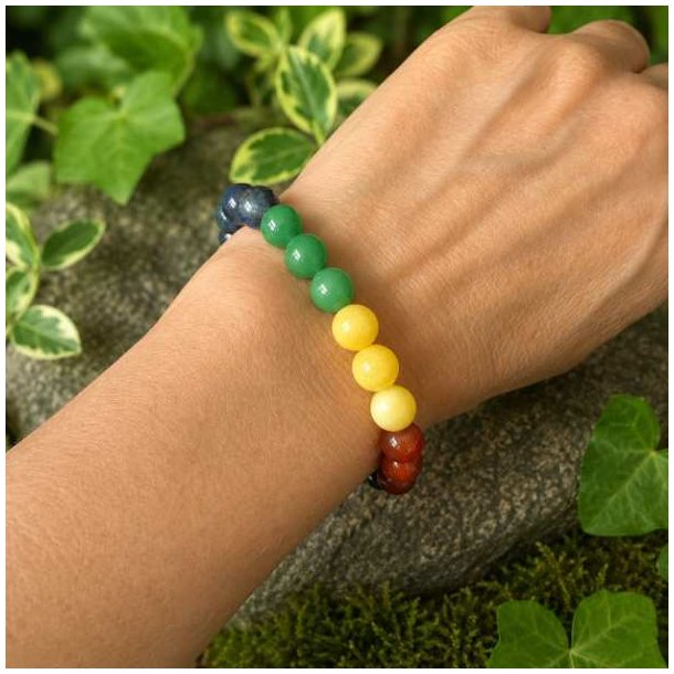 7 Chakra Armb�nd | 8 mm Krystalperler