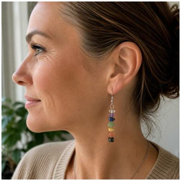 7 Chakra �reringe | �gte Krystaller &amp; Natursten