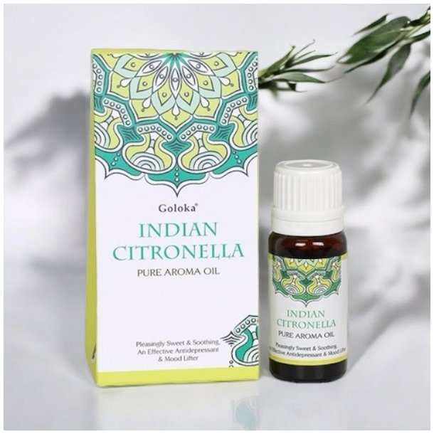 L�kker ren aromaolie med Indisk Citronella, indhold 10 ml