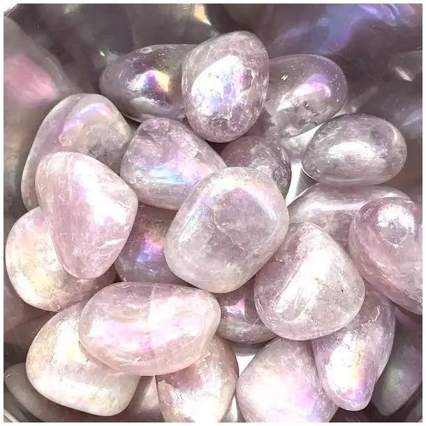 Amethyst Aura Quartz (Ametyst Aura Kvarts) 3�4 cm � iriserende krystal til energi og meditation