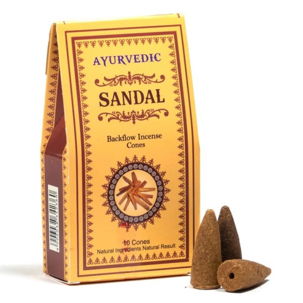 Backflow rgelseskegler/cones fra Ayurvedic med sandalwood