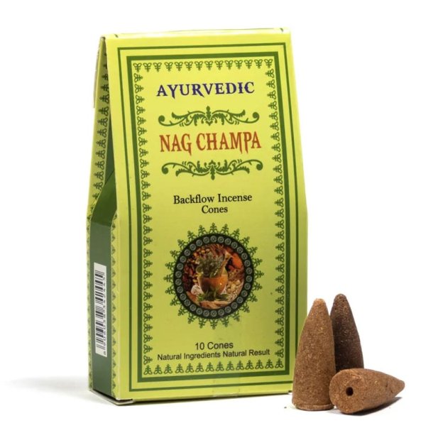 Backflow rgelseskegler/cones fra Ayurvedic med nag champa