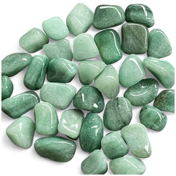 Gr�n aventurin lyse | lommesten | M�l ca. 2,5 - 3 cm (M)
