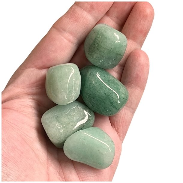 Gr�n aventurin lyse | lommesten | M�l ca. 2,5 - 3 cm (M)