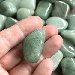 Gr�n aventurin lyse | lommesten | M�l ca. 2,5 - 3 cm (M)