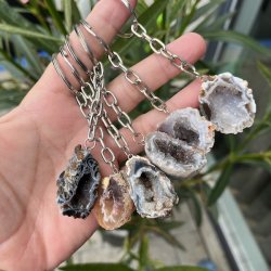 Nglering med agat geode