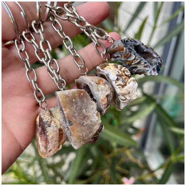 Nglering med agat geode