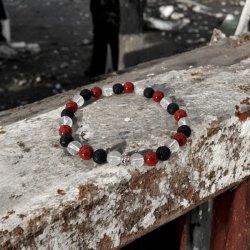 Krystal armb�nd | VitalityGuard | 6 mm perler | Charm | M�l 16 -18 cm