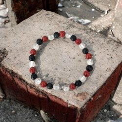 Krystal armbnd | VitalityGuard | 6 mm perler | Charm | Ml 16 -18 cm