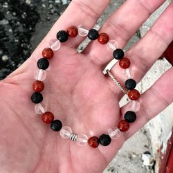 Krystal armbnd | VitalityGuard | 6 mm perler | Charm | Ml 16 -18 cm