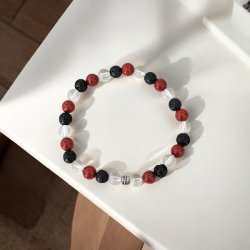 Krystal armb�nd | VitalityGuard | 6 mm perler | Charm | M�l 16 -18 cm