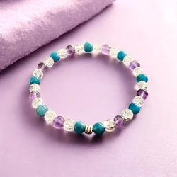 Lunar Clarity armbnd  18-20 cm krystalarmbnd til intuition og spirituel klarhed