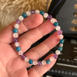 Lunar Clarity armbnd  18-20 cm krystalarmbnd til intuition og spirituel klarhed