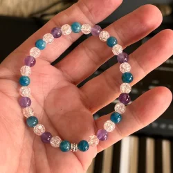 Lunar Clarity armbnd  18-20 cm krystalarmbnd til intuition og spirituel klarhed