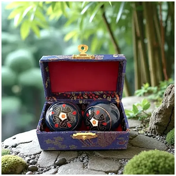 Bl Meridian/Baoding kugler 4 med klokke  afstressende og balancerende