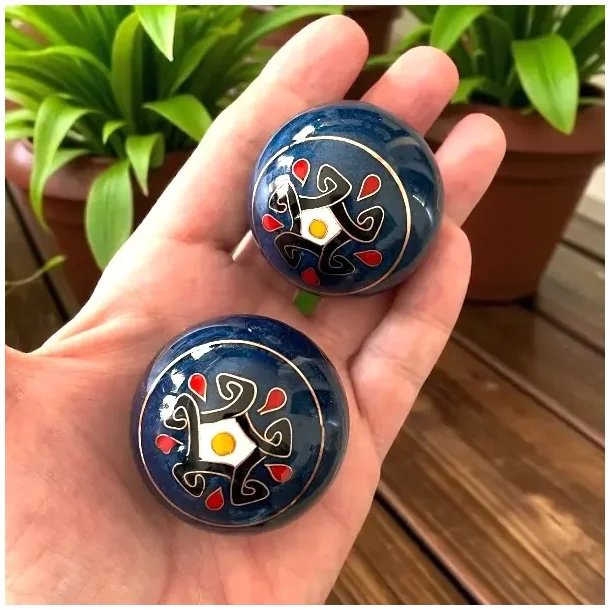 Bl Meridian/Baoding kugler 4 med klokke  afstressende og balancerende