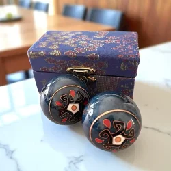 Bl Meridian/Baoding kugler 4 med klokke  afstressende og balancerende