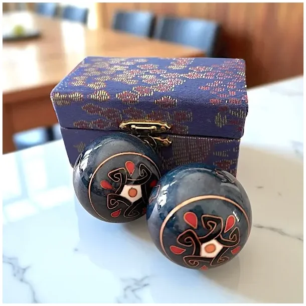 Bl Meridian/Baoding kugler 4 med klokke  afstressende og balancerende