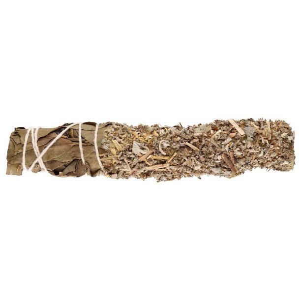 Hvid Sahumo Smudge Stick med urter og Hvid Salvie � Naturlig Rensning og Positiv Energi
