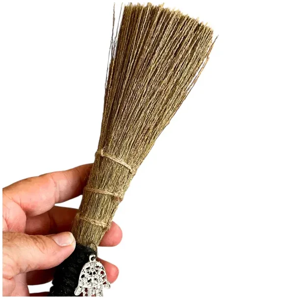 Smudging-kost med Hamsahnd, Naturmaterialer  Ca. 20 cm til Renselse