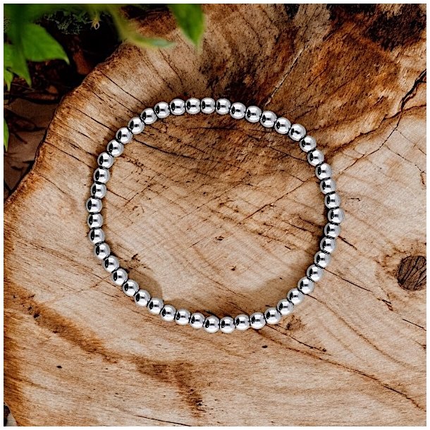 Terahertz armbnd 16,519 cm  5 mm perler  Energi &amp; beskyttelse