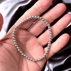 Terahertz armbnd 16,519 cm  5 mm perler  Energi &amp; beskyttelse