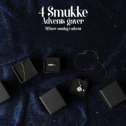 Adventskalender med smykker  4 unikke adventsgaver med eksklusive stlsmykker