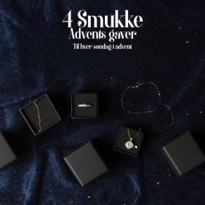 Adventskalender med smykker  4 unikke adventsgaver med eksklusive stlsmykker
