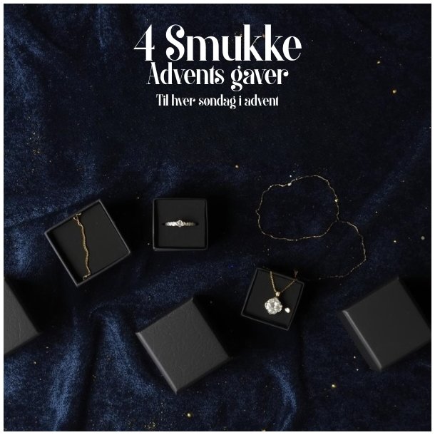 Adventskalender med smykker  4 unikke adventsgaver med eksklusive stlsmykker