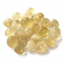 gte gul citrin lommesten ca. 2,5 cm  Lys, energi og glde i din hnd