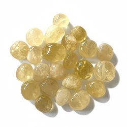 gte gul citrin lommesten ca. 2,5 cm  Lys, energi og glde i din hnd