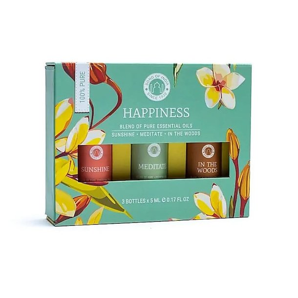 Aromaterapi wellness st m. teriske olier, happiness, Indhold 3 x 5 ml