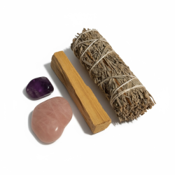Aftenro Ritual Kit  Palo Santo, Bl Salvie &amp; Krystaller til Stille jeblikke