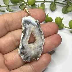 Agat druzy vedh�ng nikkelfri 