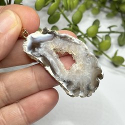 Agat druzy vedh�ng nikkelfri 